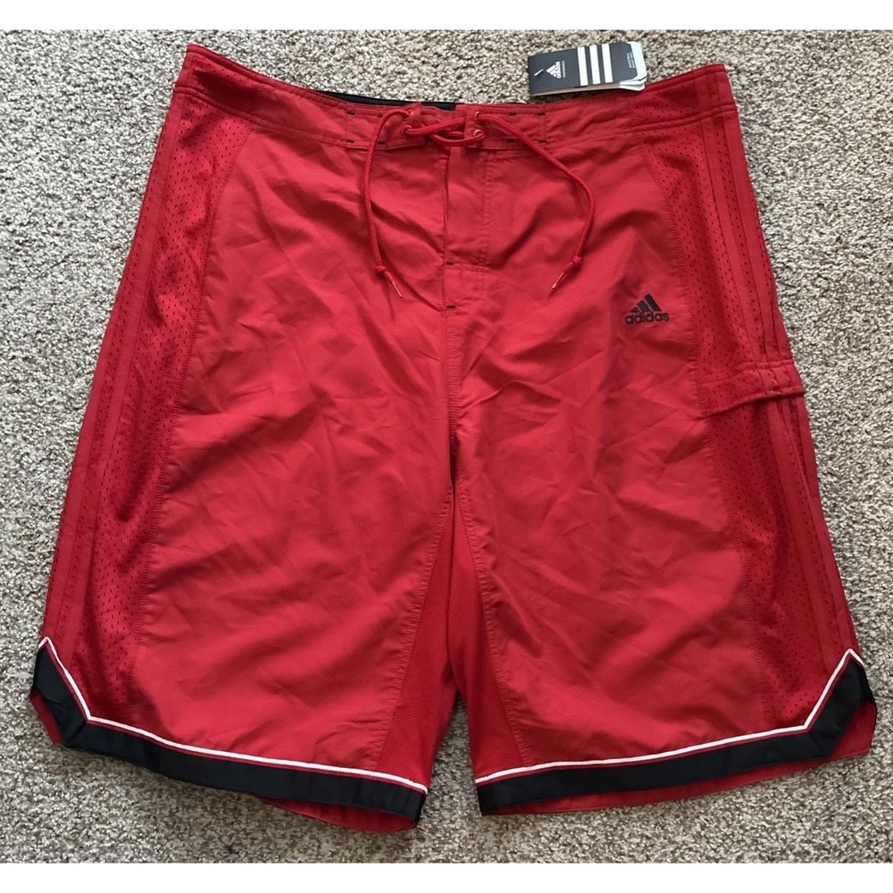 adidas Mens Clima365 Basketball Shorts Red Black Size 2XL XXL NWT